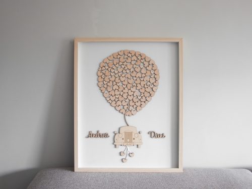 cuadro-de-huellas-coche-recien-casados