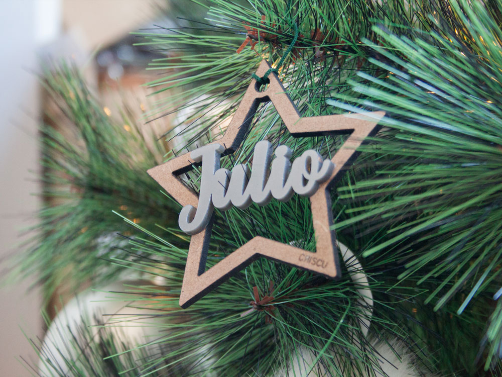 Bola de navidad Estrella silueta - Imagen 3