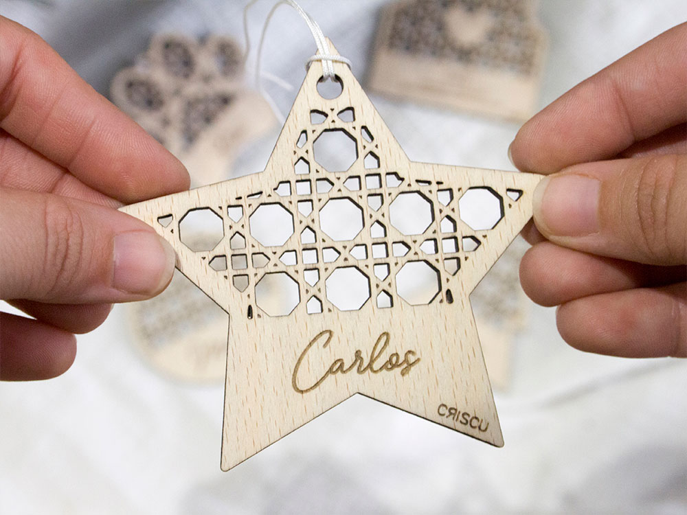 Bola de navidad Estrella cannage